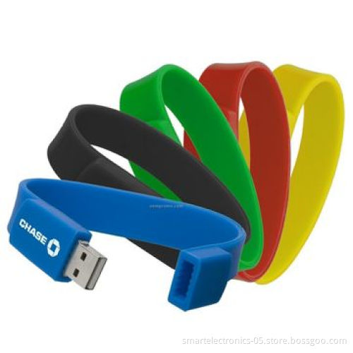 Wristband USB flash drives, 64MB-128GB, free package, printing, high speed, 3-year warranty